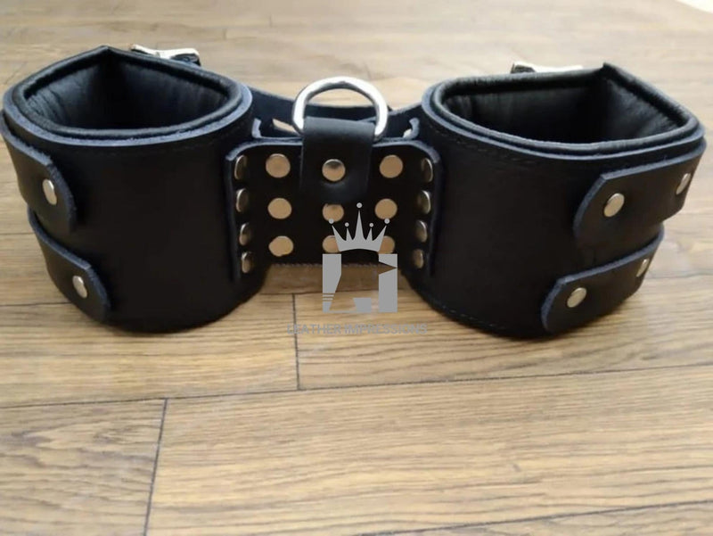 Buttonless Cuff Leather Bondage Suspension Wrist and Ankle Cuffs – The Master Tanners