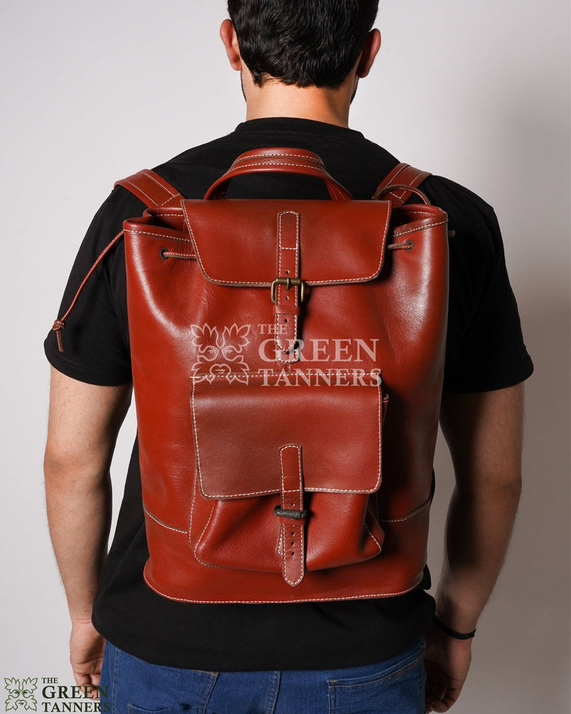 leather backpack, leather bag, leather bucket bag,