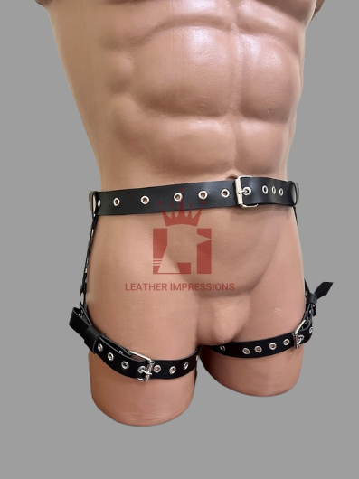 mens Leather Harness, bottom leather harness