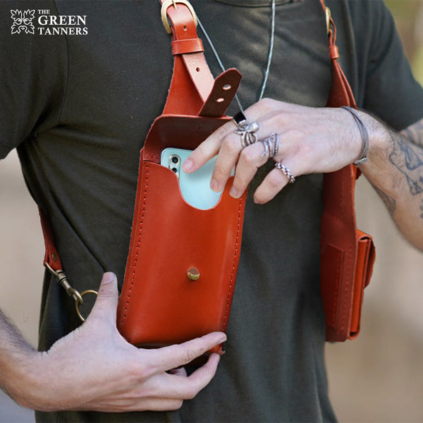 Shoulder Holster Bag, Leather Holster Bag, leather holster bag