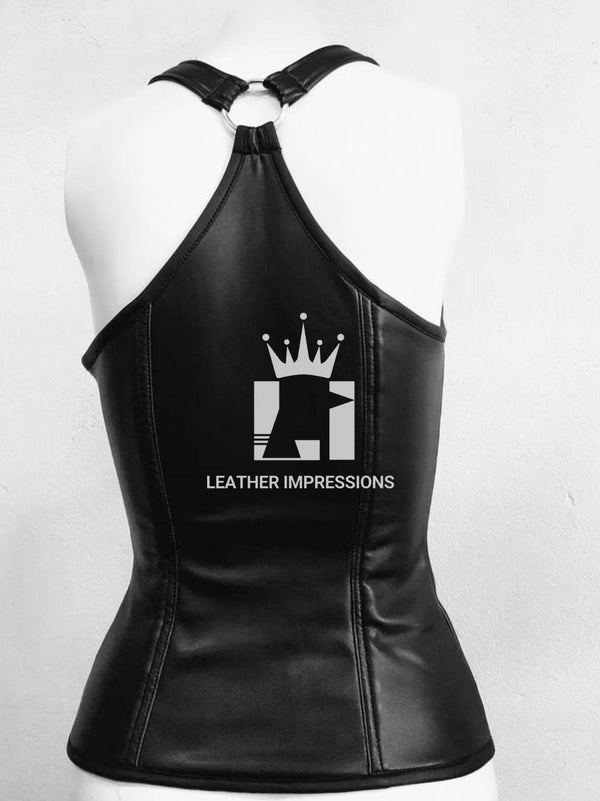 leather corset, black leather corset with quilted design, black leather corset,