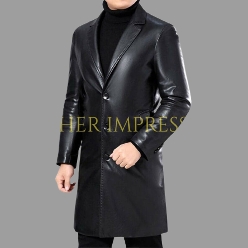  leather coat, leather long coat, leather trench coat, leather overcoat