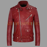 leather jacket, leather zipper jacket, genuine leather jacket, leather biker jacket