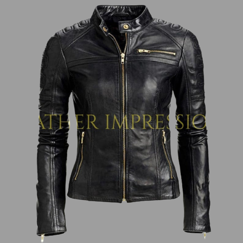 leather jacket, leather zipper jacket, genuine leather jacket, leather biker jacket, women jacket, biker women jacket