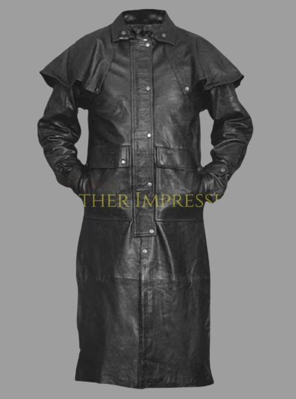  leather coat, leather long coat, leahter trench coat, leather overcoat