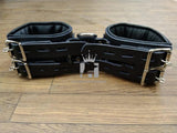 leather suspension cuffs, suspension cuffs, leather wrist cuffs, bondage suspension cuffs, bdsm suspension cuffs, ankle cuffs, leather bondage suspension wrist