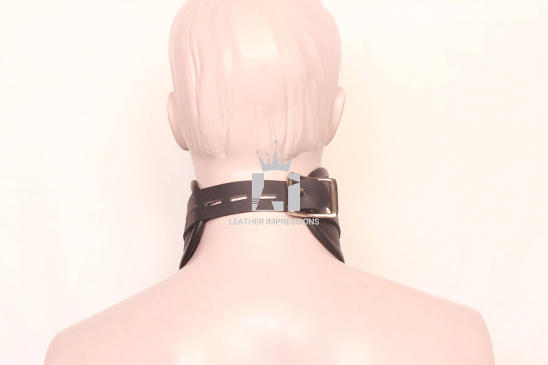 leather bdsm collar, leather bondage collar, leather slave collar, leather neck restraint, leather posture collar, posture collar bondage, bdsm posture collar