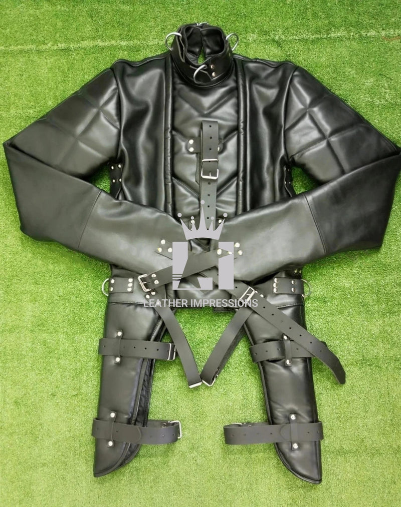 Leather Straitjacket Bondage, Leather Straight Jacket, straight jacket bdsm, leather straitjackets, leather restraining bondage straitjacket