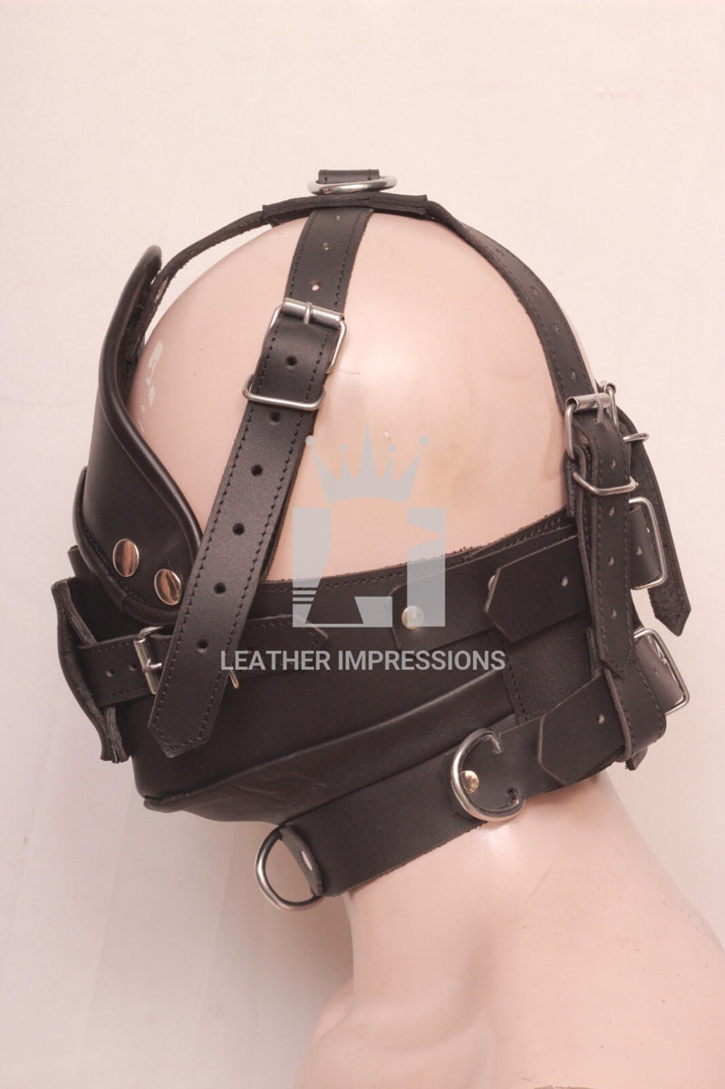 leather bondage hood, Leather BDSM Muzzle, Leather Muzzle, Leather Hood, BDSM Hood, Bondage Muzzle, leather pony play mask, bondage hood , bdsm muzzle, leather bondage hood, Leather Muzzle