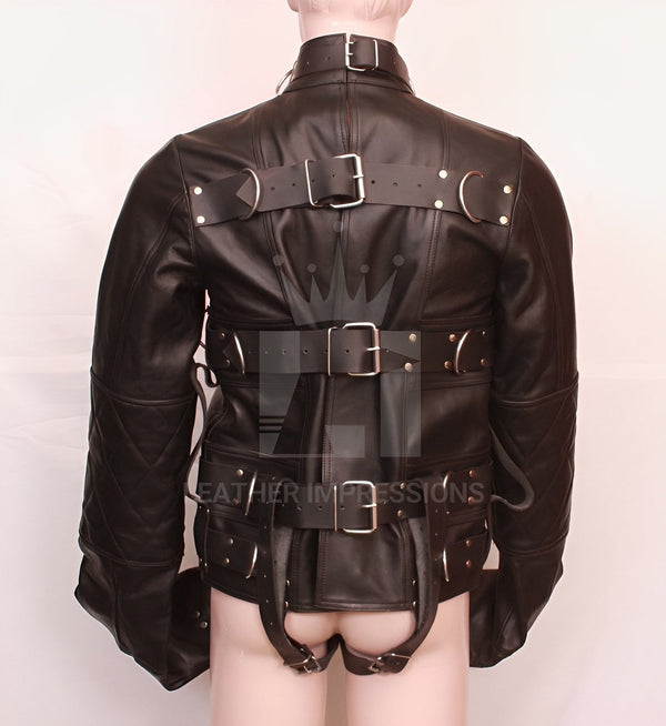  Leather Straitjacket Bondage, Leather Straight Jacket, straight jacket bdsm, leather straitjackets