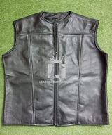 leather vest, gay leather vest, leather vest bdsm, bondage leather vest, Leather Sleeveless Vest