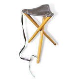 polo camping stool, leather camping stool, tripod folding stool, Camping Stool