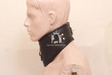 leather bdsm collar, leather bondage collar, leather slave collar, leather neck restraint, leather posture collar, posture collar bondage, bdsm posture collar