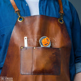 leather work apron, leather apron, professional leather apron, aprons with pockets