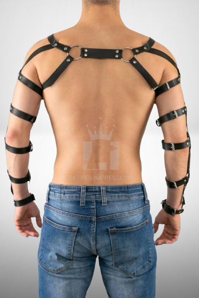 leather harness, leather gay harness, leather bondage harness, mens leather harness, leather harness for men, bondage harness, gay harness, gay leather harness, mens leather harness, leather arm harness