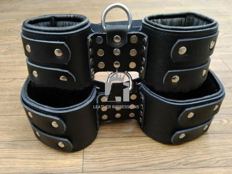leather suspension cuffs, suspension cuffs, leather wrist cuffs, bondage suspension cuffs, bdsm suspension cuffs, ankle cuffs