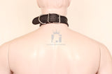 leather bdsm collar, leather bondage collar, leather slave collar, leather neck restraint, slave collar