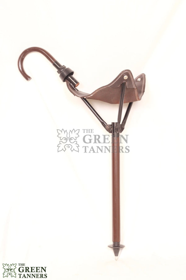 leather camping stool, foldable shooting stick, Camping Stool