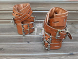 leather suspension cuffs, suspension cuffs, leather wrist cuffs, bondage suspension cuffs, bdsm suspension cuffs