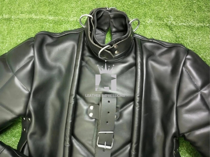 Leather Straitjacket Bondage, Leather Straight Jacket, straight jacket bdsm, leather straitjackets, leather restraining bondage straitjacket