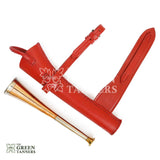 Fox Hunting Horn, Fox Hunting Horn with Leather Case, 1 band horn, 3 band horn, 4 band horn, Fox Hunting Horn