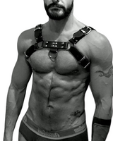 mens leather harness, leather harness, gay leather harness, bondage leather harness