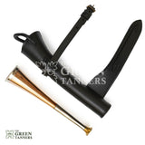Fox Hunting Horn with Leather Case, Hunting Horn with Leather Case, Hunting Horn with Case, 1 band horn, 3 band horn, 4 band horn, fox hunting horn for sale, Fox Hunting Copper Horn