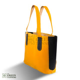 Leather Tote hand bag, Yellow Leather Purse, Leather bag, Leather Tote Purse