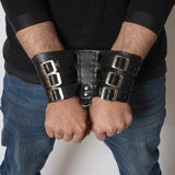 Leather Handcuffs, Bondage Handcuffs, Black Cuffs, Handcuffs, BDSM Cuffs