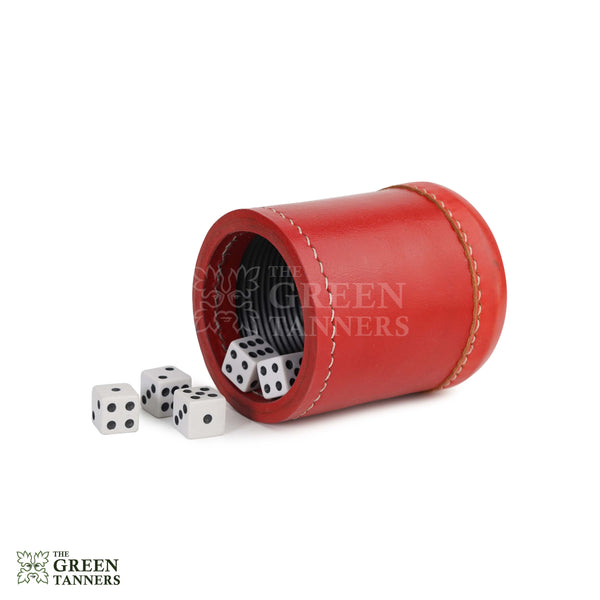 Dice Shaker, Leather Dice Shaker, Leather Dice Cups, Red Dice Cup, Leather Dice Cup, backgammon dice cups