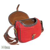 Canvas Leather Cartridge Bag, Canvas Cartridge Bag, shotgun cartridge bag, leather shoulder bag