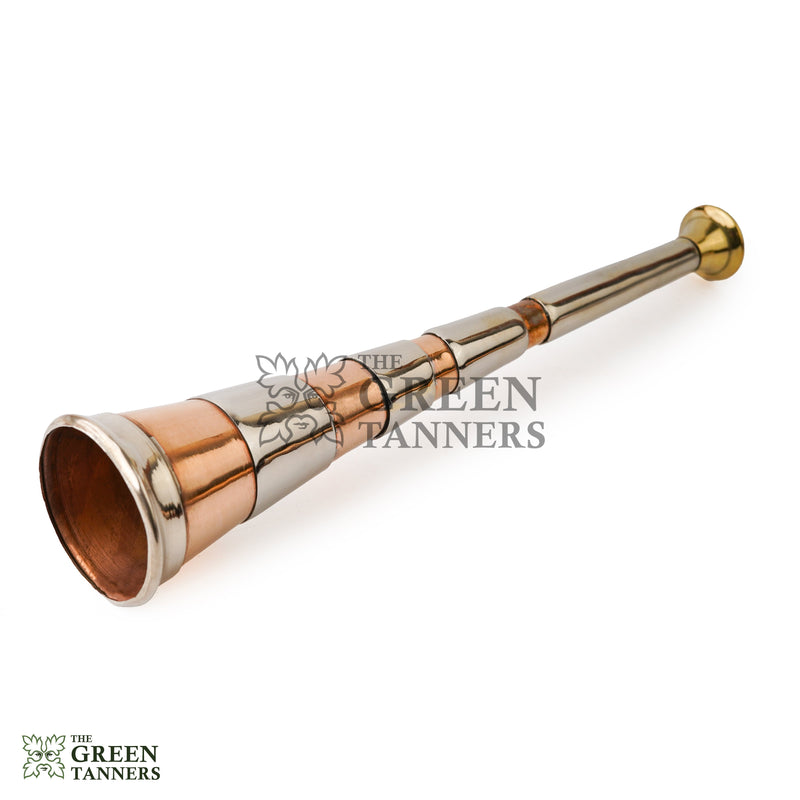Fox Hunting Horn, Fox Hunting Horn, copper fox hunting horn, hunting horn with brass mouthpiece, fox hunting horn for sale, Band Hunting Horn