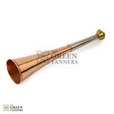 Fox Hunting Horn, copper fox hunting horn, hunting horn with brass mouthpiece, fox hunting horn for sale