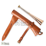 Fox Hunting Horn, Fox Hunting Horn with Leather Case