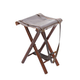 Leather Hunting Stool, Leather Camping Stool,  Leather Folding Seat, Camping Stool