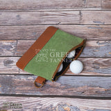 Canvas Leather Golf Pouch, Golf Ball Pouch, Golf Accessory Bag, Golf Ball Bag, golf ball pouch