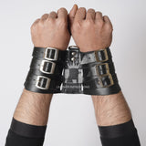 Leather Handcuffs, Bondage Handcuffs, Black Cuffs, Handcuffs, BDSM Cuffs, leather bdms handcuffs