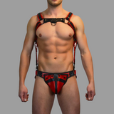 men's leather body harness, leather harness with jockstrap , men's leather bdsm harness