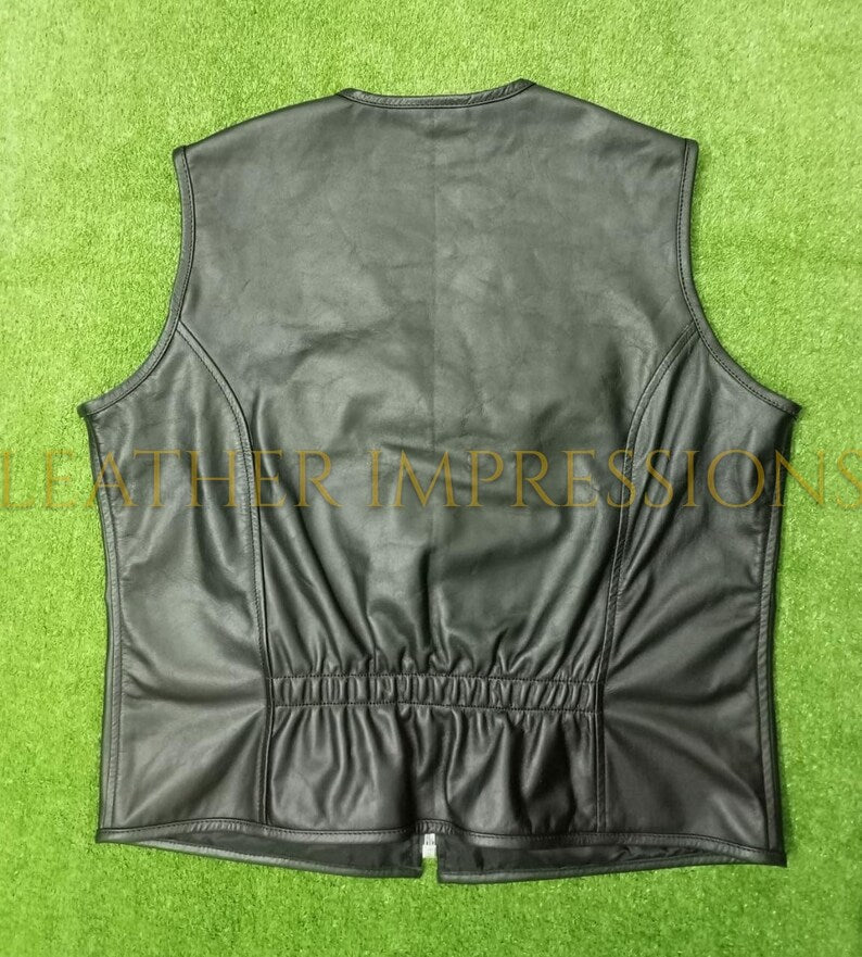 leather vest, gay leather vest, leather vest bdsm, bondage leather vest