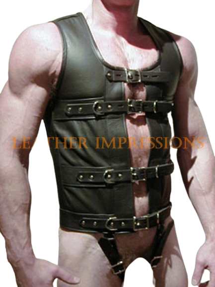 Premium Leather Bondage Vest Buy Now