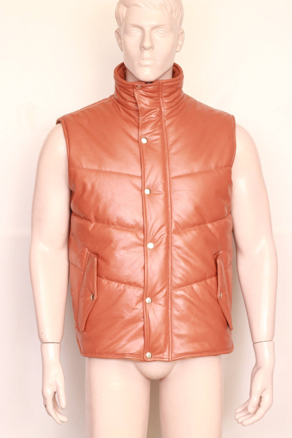 leather vest, gay leather vest, leather vest bdsm, bondage leather vest, leather puffer vest, quilted vest, Leather Jacket