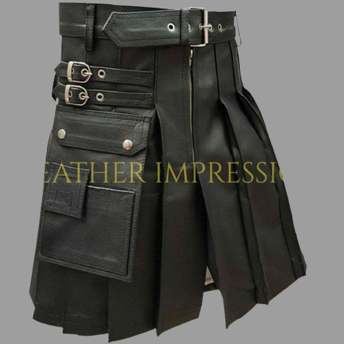 leather kilt, leather kilt for men, mens leather kilt, Gay Kilt, leather gladiator kilt