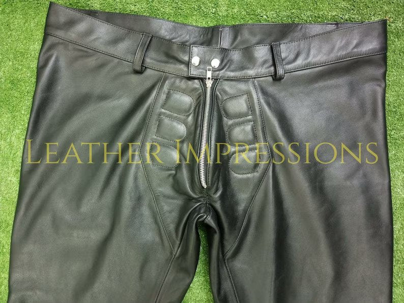 leather pants, leather BDSM pants, leather bondage pants, gay leather pants, leather pants mens