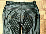 leather pants, leather BDSM Pants, Leather ondage pants, gay leather pants, leather pants mens, leather quilted pants