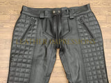 leather pants, leather BDSM Pants, Leather Bondage Pants, Gay Leather Pants, Leather pants mens, quilted leather pants