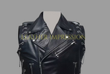 leather vest, gay leather vest, leather vest bdsm, bondage leather vest, Leather Jacket