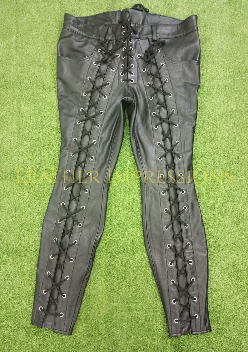 leather pants, leather BDSM Pants, Leather Bondage Pants, Gay Leather Pants, Leather pants mens