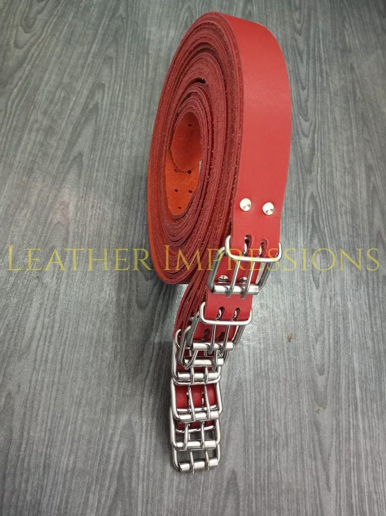 Leather Bondage Belt, BDSM Leather Belt, Leather Restraints, leather bondage restraitns, leather belts set, adjustable leather belts, Restraints Belt Set