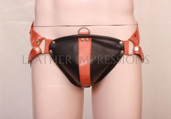 leather jockstrap, leather thong, leather underwear, BDSM Jockstrap, leather bondage jockstrap