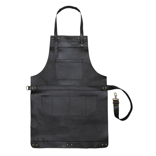 multi-pocket leather apron, leather apron